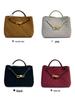 Andiamo Large Capacity Suede Hand-Woven Shoulder Tote Bag