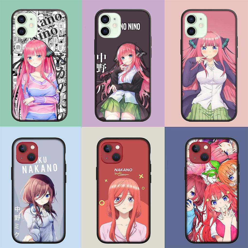 Nakano Ichika Miku Itsuki Nino Yotsuba Soft Phone Cover for Apple iPhone 15 14 Plus 13 12 Mini Pro Max XR + 13Pro 14+ 15+ Case