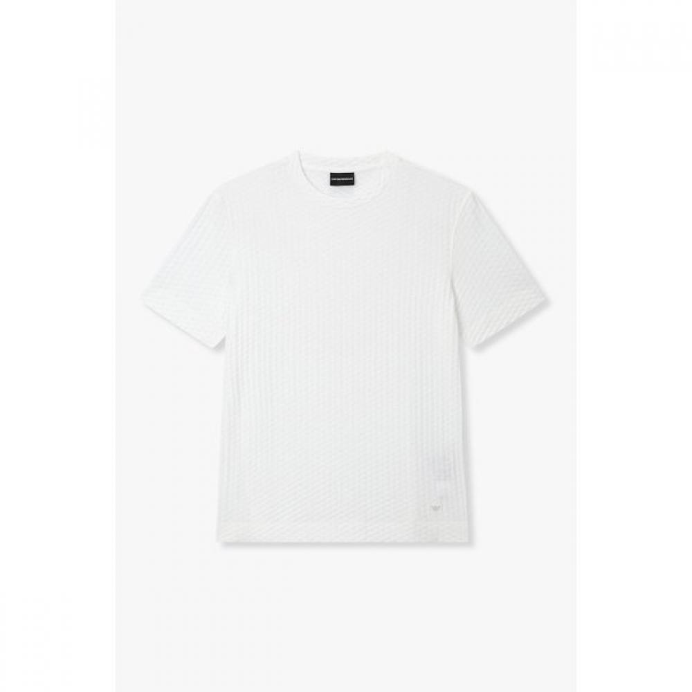 Emporio Armani Men S TexTured Diamond PaTTern T ShirT A516126001 S
