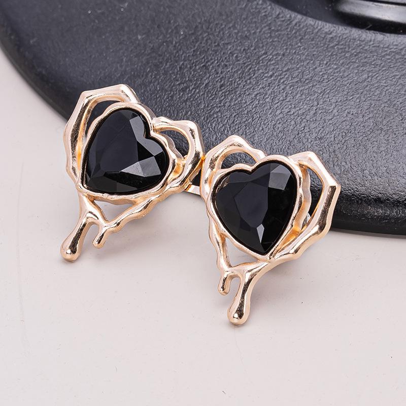 Heart-Shaped Rhinestone Double-Sided Detachable Waist-Cinching Buckle for Large Waistline Reduction