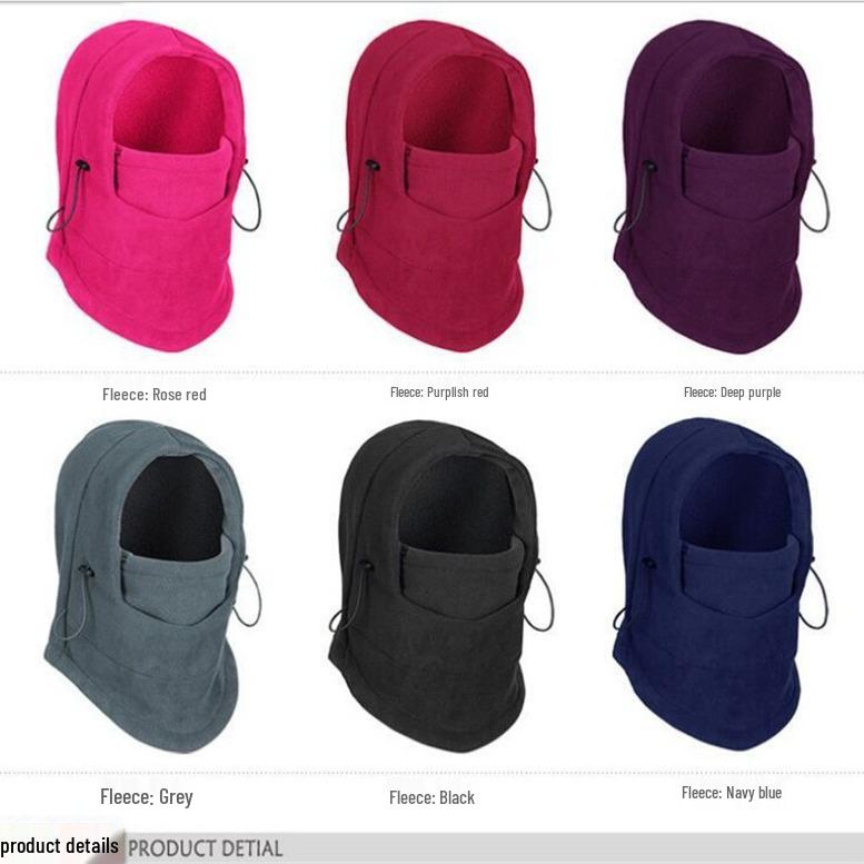 Outdoor Cycling Fleece Balaclava: Windproof, Ear-Protecting, Warm, Snow-Resistant Hat