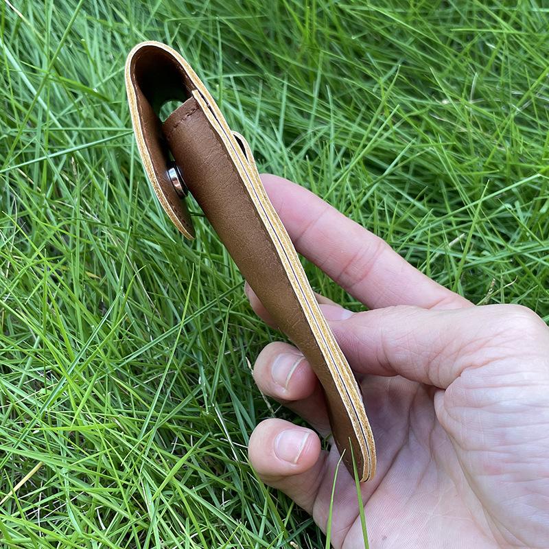 PU Leather Universal Folding Knife Sheath Family Portable Camping Knife Pocket Knife Sheath Storage Tool Bag