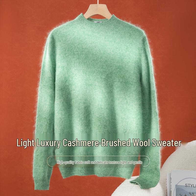 

SNOWFLYING Women s Seamless Brushed Cashmere Blend Sweater One Size