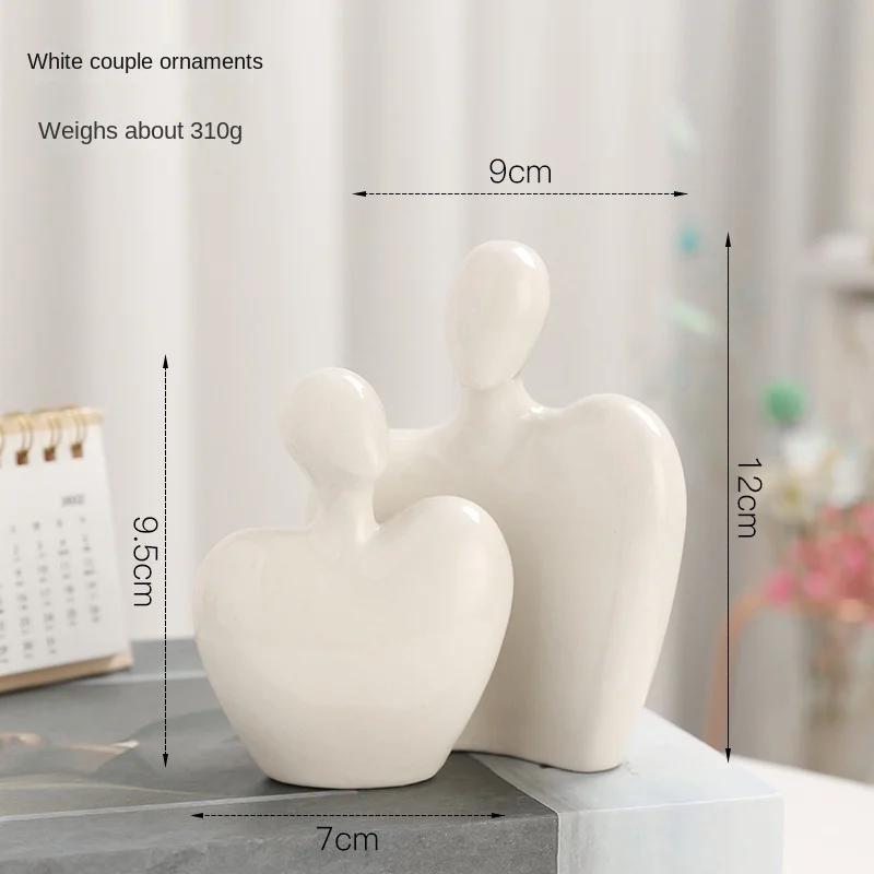 Nordic minimalist abstract figures ceramic ornaments bedroom living room desktop furnishings home decoration office figurines