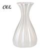 Stylish Vase for Real Flowers 3D Printed Fluted Curved Vase, Minimalist Modern Decorative Flower Sculpture Living Room Tabletop Home Aesthetic