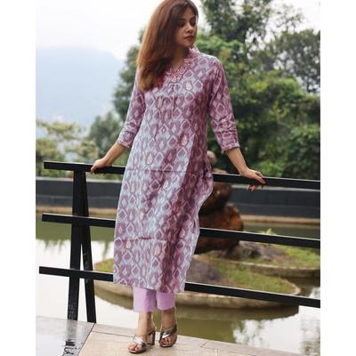 Women Designer Cotton Kurta Pant Set Party Wear Bollywood Top Tunic Kurti Dress VF-20248