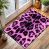 Purple Leopard Print Rug Patterned Carpet, Non Slip Mat Suitable for Living Room and Bedroom Sofas