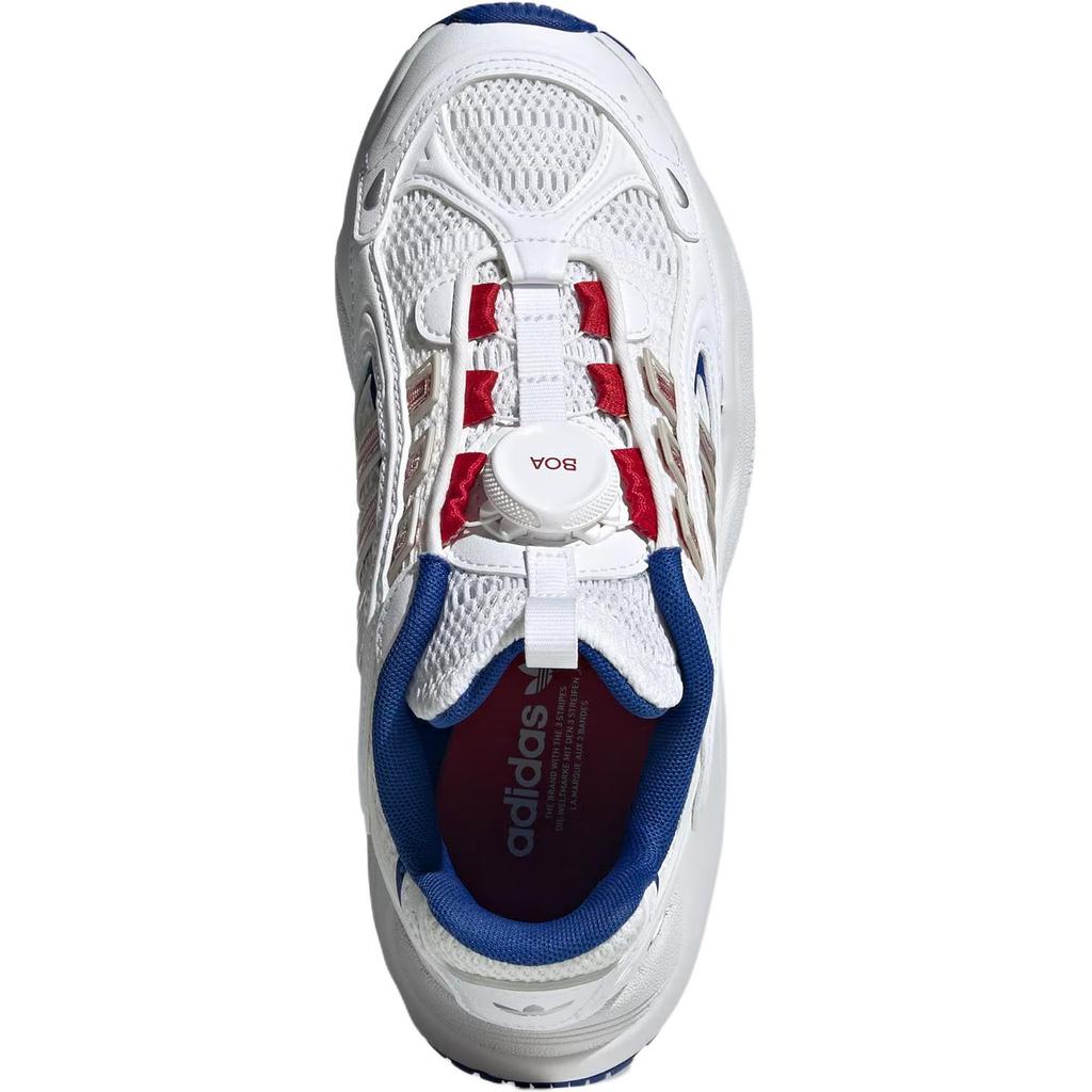 Adidas Originale Ozmillen Mesh Mode Bequem Rutschfest Langlebig Low Top Kinder Freizeitschuhe Herren Freizeitschuhe Weiß Blau Hellkarmesinrot JR8367