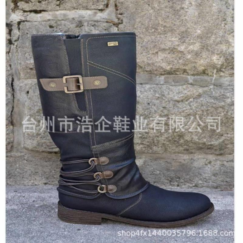 

Желаю быстрой продажи с горячей продажей 20 осень новые круглый носок квадратный и большой размер рыцарские сапоги женские сапоги 35 чёрный