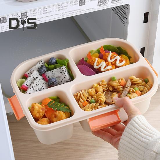 1 Set 1100/1550ML Dust-proof Bento Box Fresh-Keeping Convenient Smooth Opening Lunch Case