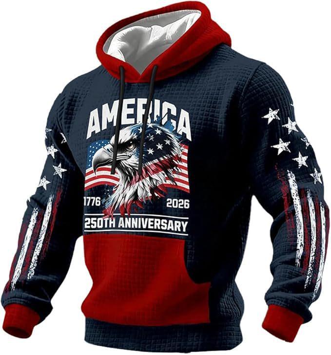 2026 Trendy Men's Hoodie for American Anniversary