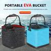 Portable Folding Bucket 3D Textured Fish Bucket Small Fishing Box  Fishing Tackle