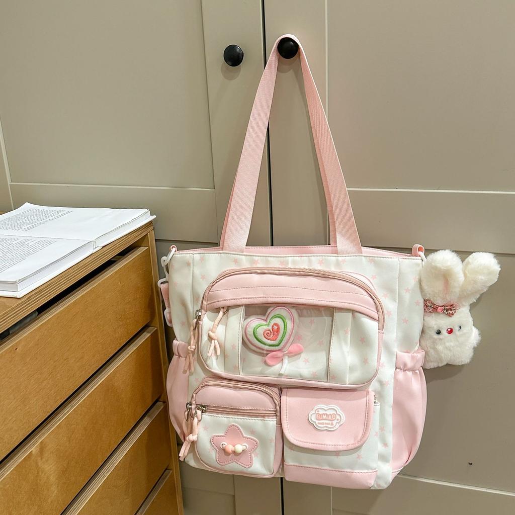 Schoolbag new high-value primary school schoolbag transparent pain bag girls light large capacity junior high school student backpack