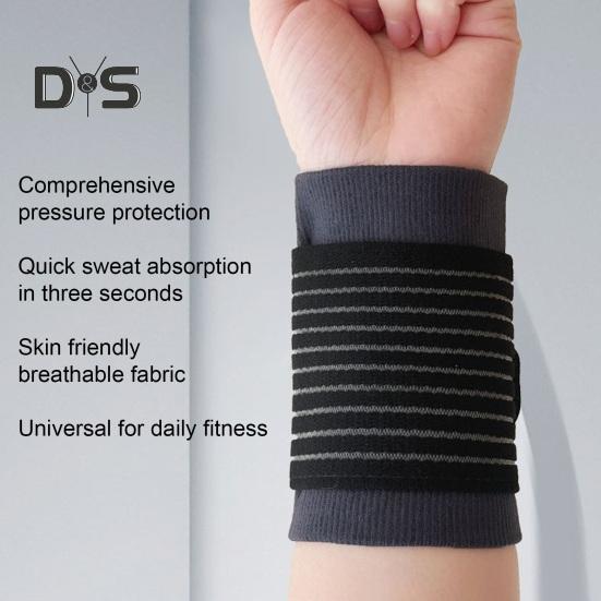 Ochranný náramek na zápěstí Tlumící potítko Gym Fitness Ortéza na zápěstí Prodyšný Nastavitelný sportovní náramek pro muže Ženy