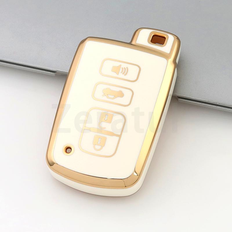For Toyota Avalon Camry Corolla Rav4 Highlander Auris Chr Land Cruiser 4 Buttons Shell Fob Tpu Car Key Case Cover Keyless