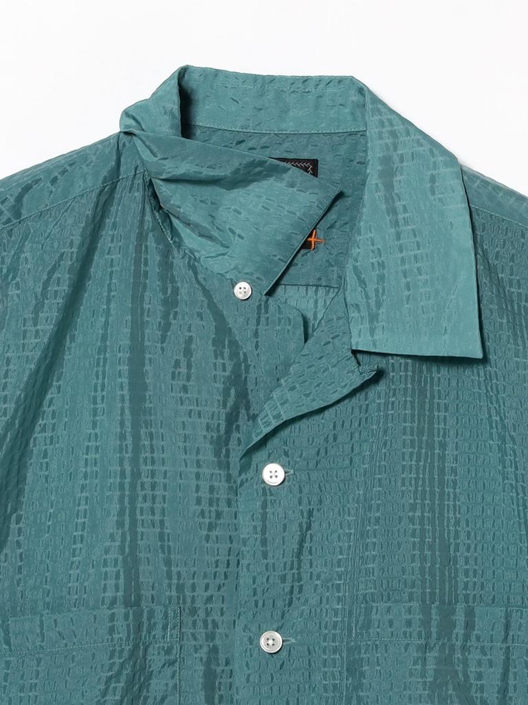 Beams Plus Men's Open Collar Bumpy Nylon S/S Shirt, Size S