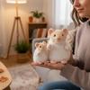 3 Colour Simulation Mouse Doll Soft Plush Flower Branch Plush Toy  Pet Cat Toy