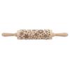 Decorative Wooden Rotating Snowflake Rolling Pin 39 Cm