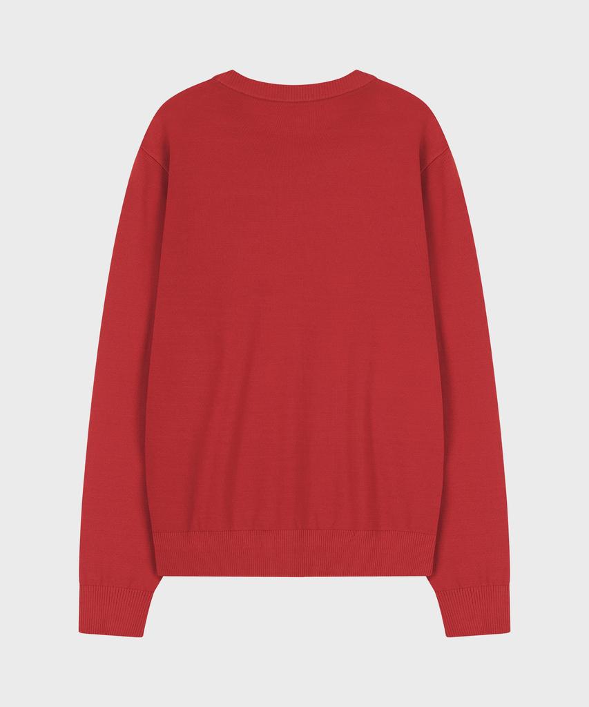 NOIRER Silky Round Neck Knit (Red)