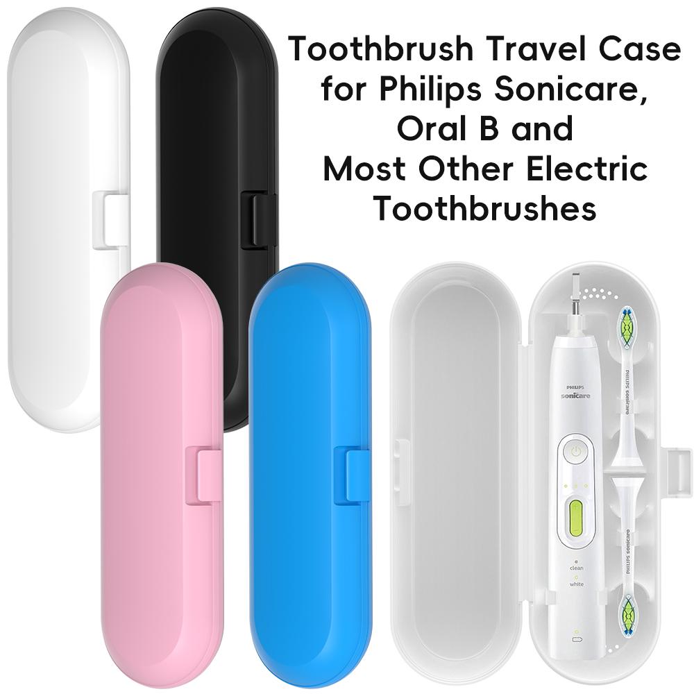 Toothbrush Travel Case for Oral B and Philips Electric Toothbrush, Portable Toothbrush Holder Protective Cover Clean Storage Box