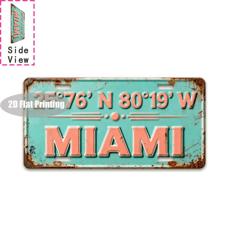 Tin Sign  Vintage Durable Metal Plaque Wall Decor Home Office Bar Man Cave Laundry Global City Coordinate Birth Year License