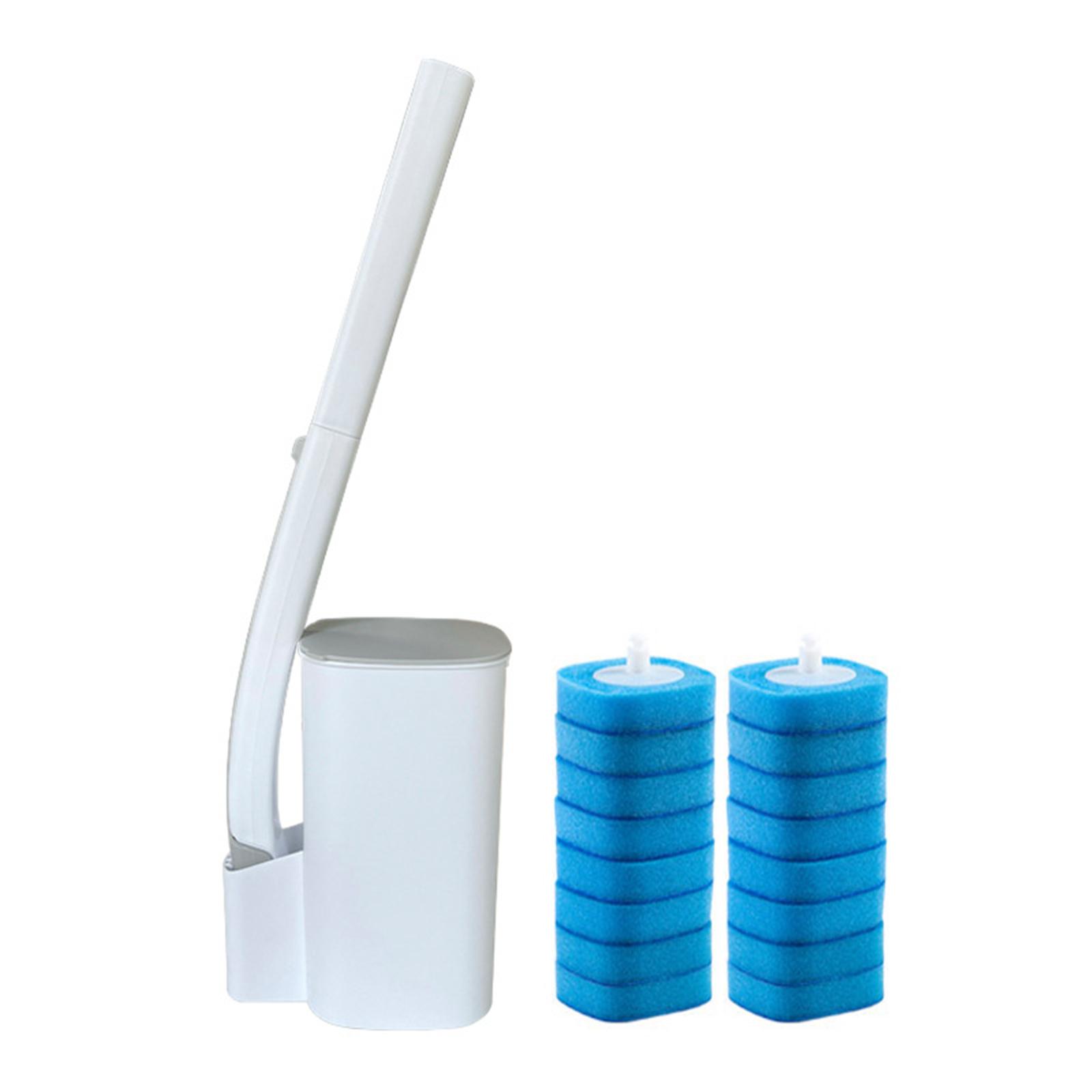 

Long Handle Toilet Cleaning Brush Toilet Bowl Cleaner Wand Disposable Toilet Cleaning System Starter Kit Easy to Use B