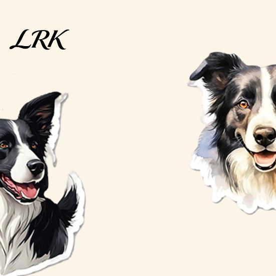 Personalized Laptop Accessories 50PCS Border Collie Stickers, Cute Dog Theme Decorative Waterproof Vinyl Decals for Journals And DIY Crafts