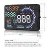 Head Up Display Digital Navigation Speedometer Overspeed Alarm Meter Projector