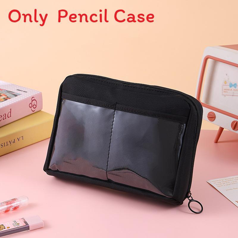 Trousse pentru pixuri din pânză cu model panda, capacitate mare, pentru elevi, băieți, fete, rechizite școlare