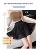Women's Elastic Waist Pleated Chiffon Mini Skirt - Anti-Exposure, Slimming, Age-Reducing, Versatile Loose Fit for Spring/Summer.