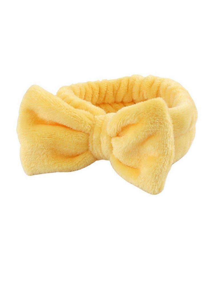 Spa Cosmetic Headband Bow Hair Band for Women Girls Makeup Washing Face Yoga Sports Fluffy Skincare Shower Head Wraps Elastic