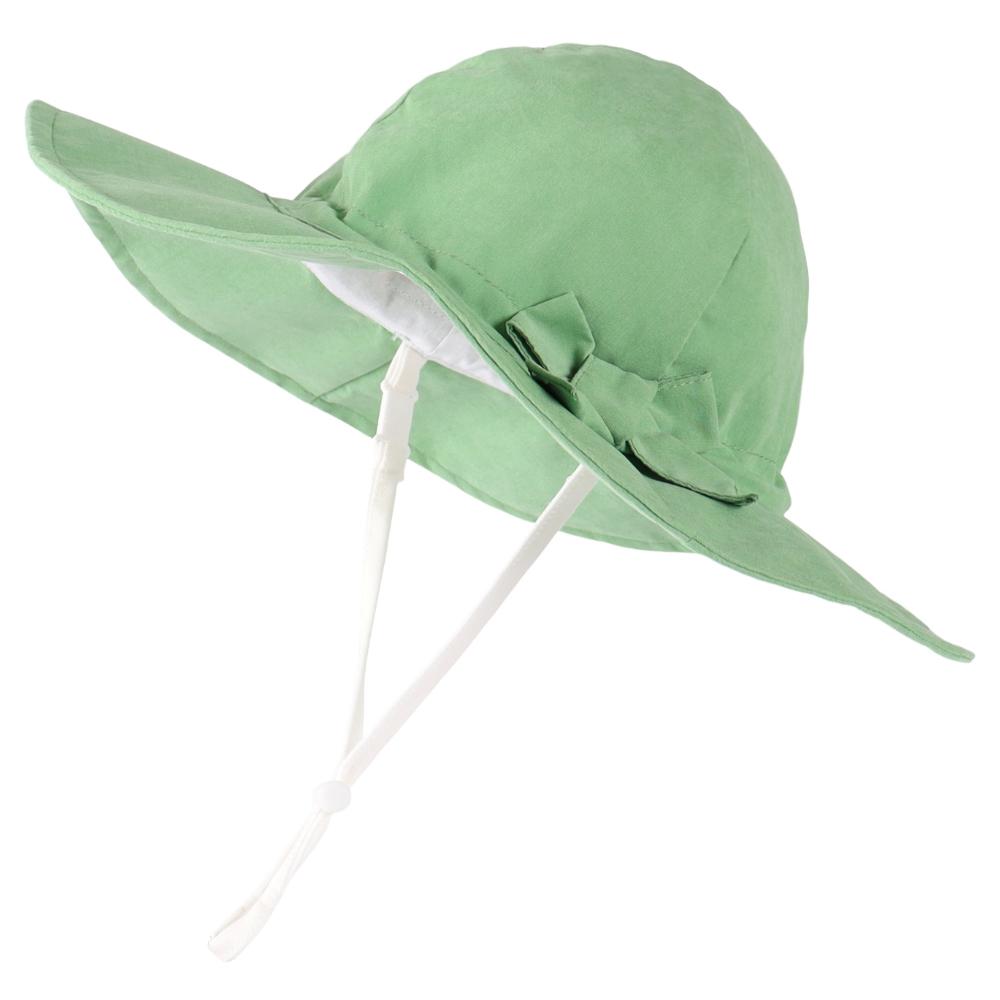 Bowknot Beach Sun Protection Hats Adjustable Bucket Hats for Toddler Kids Baby and Girls