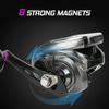 6+1BB 8.0:1 Ratio Digital Display Baitcasting Reel with Sun Power Charging System High Speed Fishing Reel with Line Counter