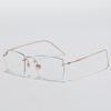 Rimless Titanium Alloy Unisex Glasses: Retro Light Luxury Frame for a High-End Feel