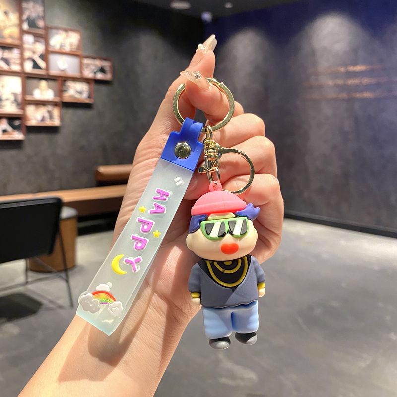Creative Cute Cross-Dressing Crayon Small New Keychain Cartoon Doll Bag Pendant Pendant Car Key Chain Gift