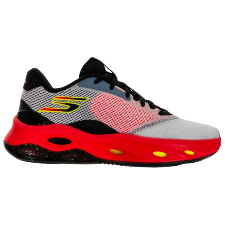 Skechers Sx Float Casual Comode Assorbimento degli Urti Scarpe da Pallacanestro Basse Sneakers da Uomo Bianco Rosso Nero 253001-WBO