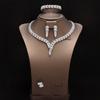 Luxury Wedding Jewelry Set For Women Bridesmaid Bridal Jewelry Sets Necklace Earring Bracelet Ring Party Sets