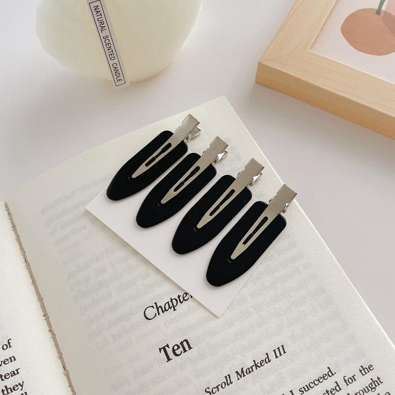 

Женские заколки для волос с фиксированной кисточкой и боковой челкой, 4 шт./компл., аксессуары для головы, заколка, аксессуары для волос, инструменты для макияжа для женщин и девочек чёрный