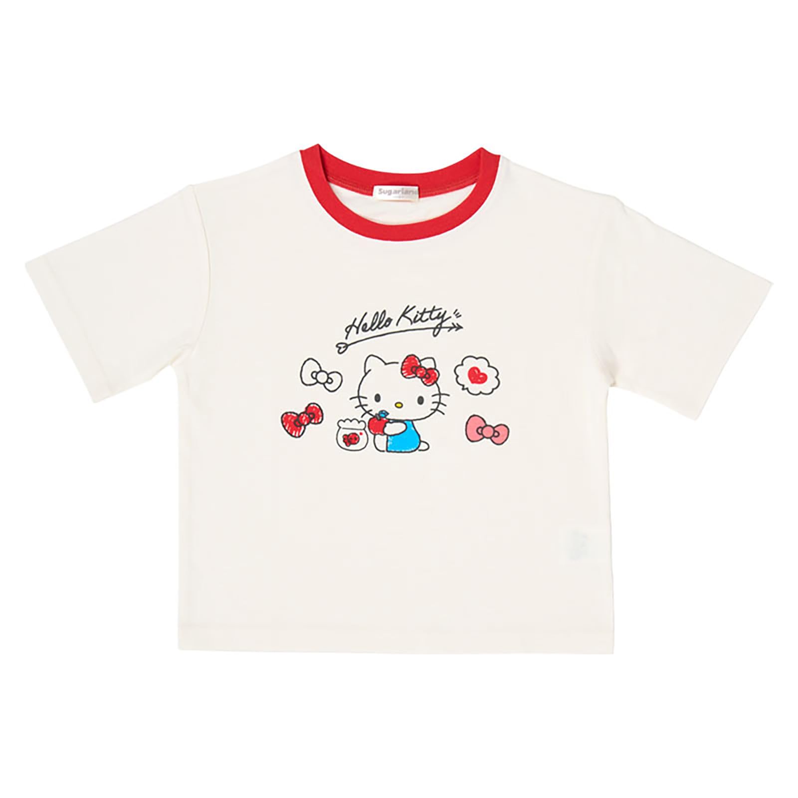

Детская футболка с коротким рукавом в рубчик Hello Kitty 606499 [Sanrio], Белая, 100 см, Основная часть 60% хлопок, 40% полиэстер, Отделка 95% хлопок, 5% полиуретан,