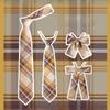 Japanese School Girl Style Polyester Plaid Neck Tie With Bow For Kids Uniforms