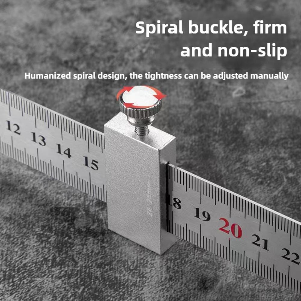 Stainless Steel Ruler Positioning Block 15/20/30/40cm Steel Ruler Scribing Limiter for Woodworking