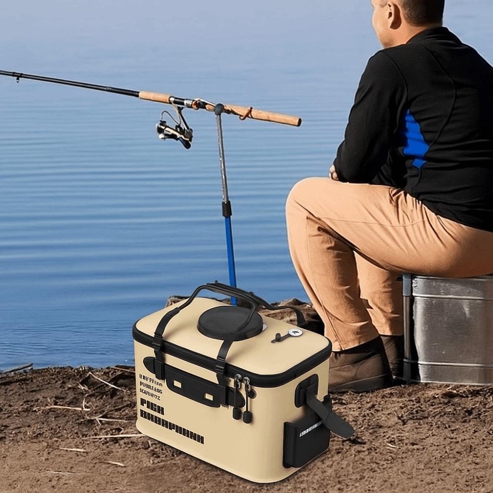 Foldable Live Fish Bucket Rectangular Live Fish Box Water Bag Fishing Bucket  Fishing Tackle