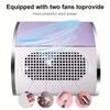 Professional Nail Vacuum Cleaner Nail Salon Dust Mat Low Noise U-Shaped Nail Dust Collector Nail Supplies Plus 2 Dust Bags