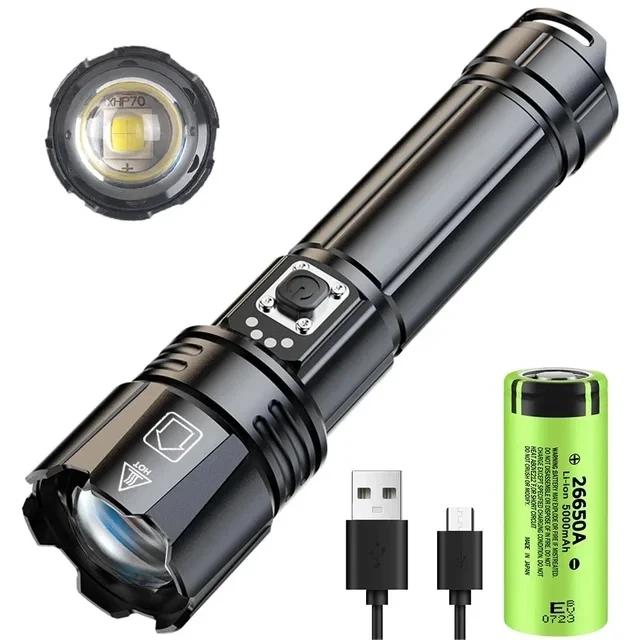 Most Powerful LED Flashlight Rechargeable Torch Lighting 1500M Tactical Lantern Ultra Bright Flashlight With Usb Rechargable