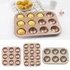 Antihaft-Kohlenstoffstahl-Cupcake-Brotformen Backformen Hausbacken Muffinformen Kuchenblechformen Backzubehör Keksform