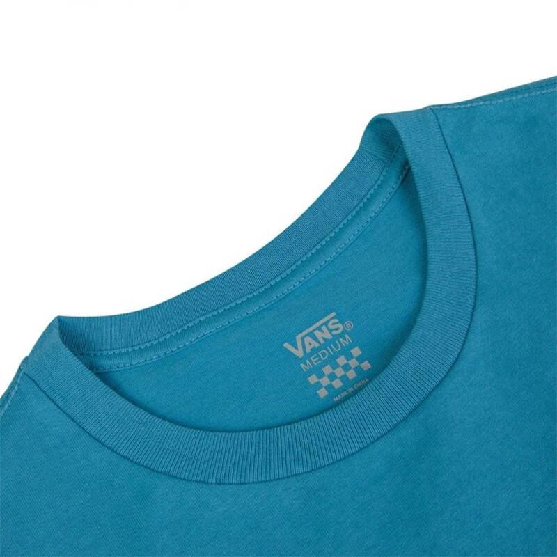 Vans Plaid Letter Casual Round Neck Short Sleeve T-Shirt Women tops Blue VN0A5F1TZEI