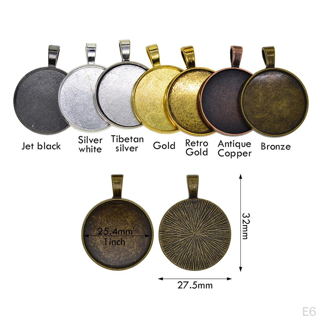 50 1 Inch Round Cabochon Base Trays for DIY Projects