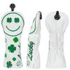 CRAFTSMAN Fairway Wood Cover Fairway Wood Headcover with Number Tag Cute Clover Smile (Single) (3, 4, 5, 7, X) Elastic,
