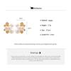 14k Gold Plated Silver Needle Zircon & Imitation Pearl Flower Stud Earrings - French Retro High-End Earrings for Women