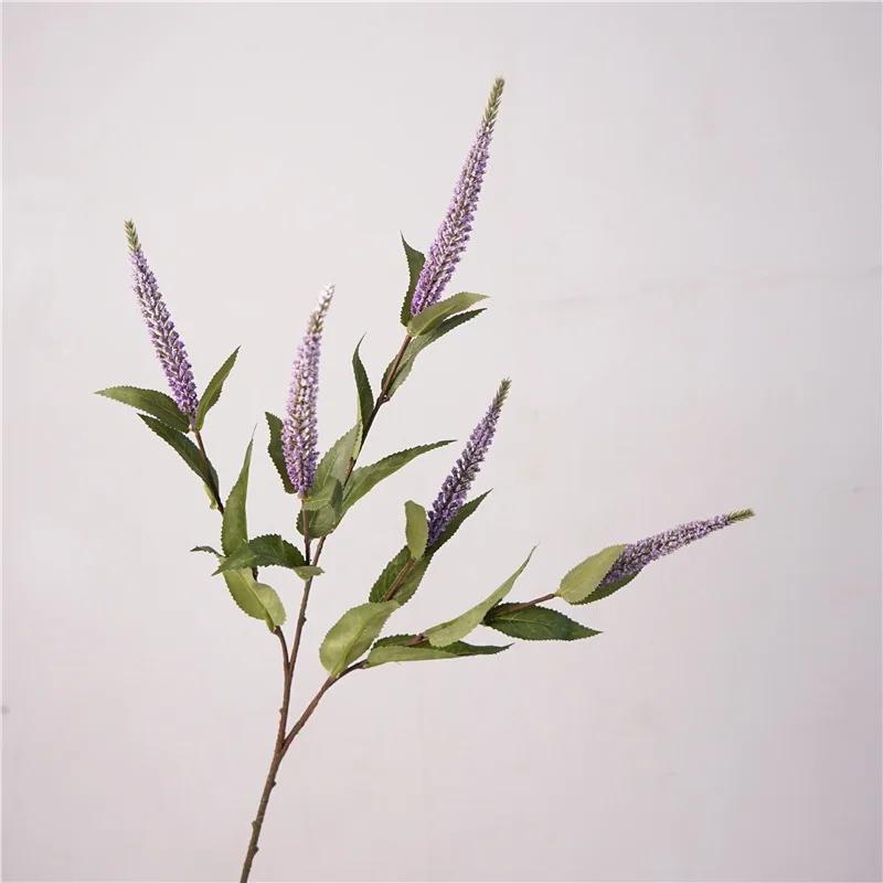 

5Pcs/lot Artificial 5heads Sage Flowers Home Decoration Accessories Fake Flowers Lavender Wedding Decor Party Floral Arrangement фиолетовый